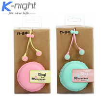 2015 hot M85 macaroon colors noodle earphone with retail box headphone for girls gift