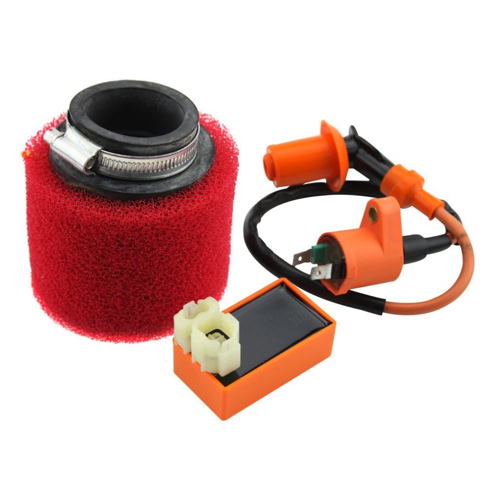 6 pin CDI Ignition Coil and Air Filter for font b GY6 b font 50cc ATV