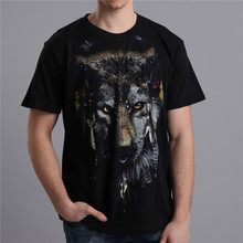 AZEL Wolf Animal Pattern 3D Printed Casual Design T shirt For Men Short Sleeve Fashion Printing Tees Summer Mens Clothes MT