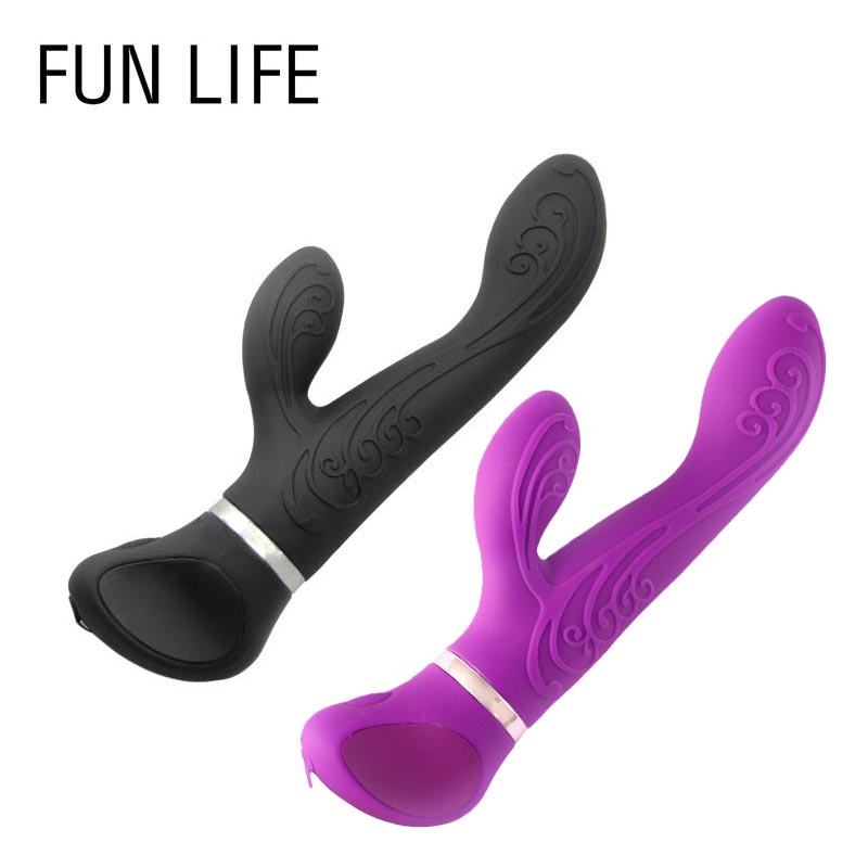 New Design Dual Spots Vibrator Clitoris And G Spot Stimulator Silicone Double Motors With Ten