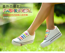 Spring Summer 2015 New Thick Soled Canvas Shoes Female Color All-match Low To Help Korean Increased In Muffin Leisure Shoes