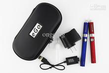 Free DHL Wholesale MT3 EVOD Double Ego Starter E cig Kits E Cigarette Zipper Case clearomizer