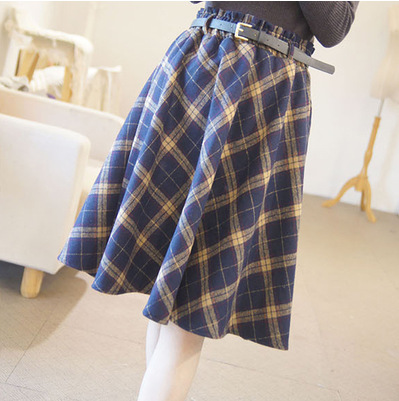 Ladies font b Tartan b font Skater Skirt Scottish Check Midi Skirt Nouvelle Womens Plus Size