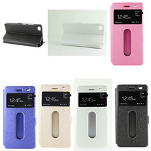 PU Leather View Window Case Flip Protective Cover Case For lenovo s90 Leather Cover Mobile Phone