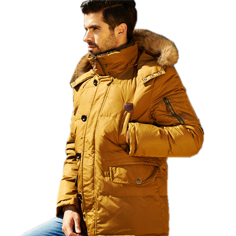 Down Jackets 2015 Parka Fashion Brand Men s Sports Snow Winter Coats Free Shipping Big Fur
