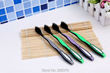 Beautiful bamboo charcoal fiber soft bristle toothbrush bamboo toothbrush