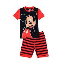 new arrival one piece retail girls summer short sleeve cotton mickey pajamas,kids pijamas,baby wears for 2-7 years
