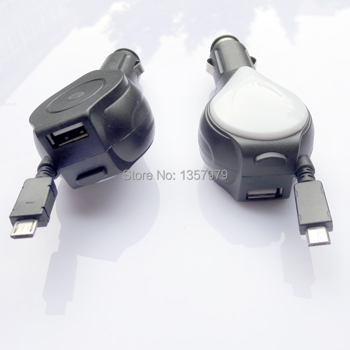 Protable 12V To 5V2A Traval Fast Charge Light USB Car Charger Cable for HTC Samsung Galaxy