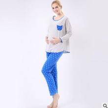 Spring and autumn winter Cotton Hot sell feeding pajamas long sleeved pregnant women’s home clothes+star pantsM&B1060