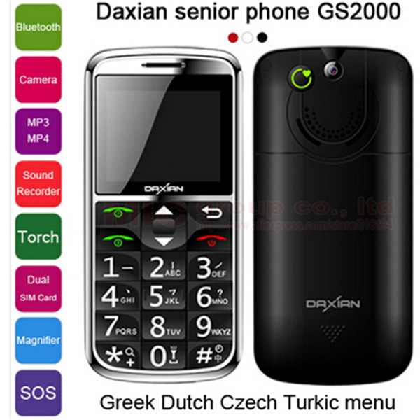 Original Daxian GS2000 MTK6250 Cheap Cell Phone 1500mAh Bluetooth 0 3 MP Mobile Phone For Old