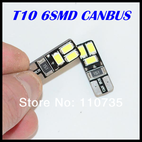  10 . / lot     T10  W5W Canbus 6 smd 5630 5730     