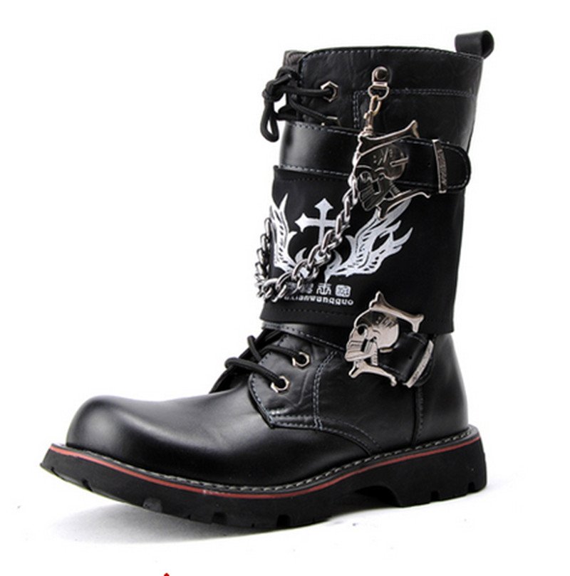 thick sole motorcycle boots