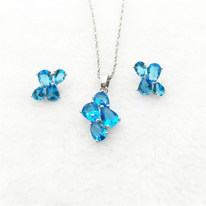HIBRIDE Luxury White Gold-Color Dark Blue AAA Cubic 48 HIBRIDE Luxury White Gold-Color Dark Blue AAA Cubic 80