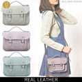 8.5" MINI BRITISH REAL GENUINE LEATHER SATCHEL BAG - Women's Brown Vin