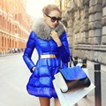 winter jacket women winter swandown medium long skirt style down coat female down coat outerwear White