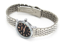 Dress Fashion Women Stainless Steel Chain Watch Lady Black White Quartz Watches