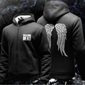 New fashion THE WALKING DEAD Plus three warm thick velvet men women winter long sleeve thick