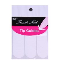 10 Packs DIY French Manicure Nail Art Decorations Round Form Fringe Guides Nail Sticker Stencil NA103