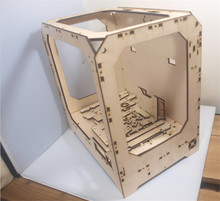 DIY Reprap extended volume Unofficial Replicator XL V1 5 3D printer laser cut wooden frame kit