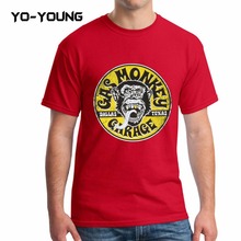 Yo-Young Men’s T Shirts Fashion Gas Monkey Printed 100% Cotton Hip Hop Casual Geek t-shirt Brand Quality Customized