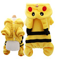 Pokemon Dog Clothes Costume Pet Cat Puppy Coat Pikachu Hoodies Cartoon Winter Coat Jacket Lovely Jumpsuit