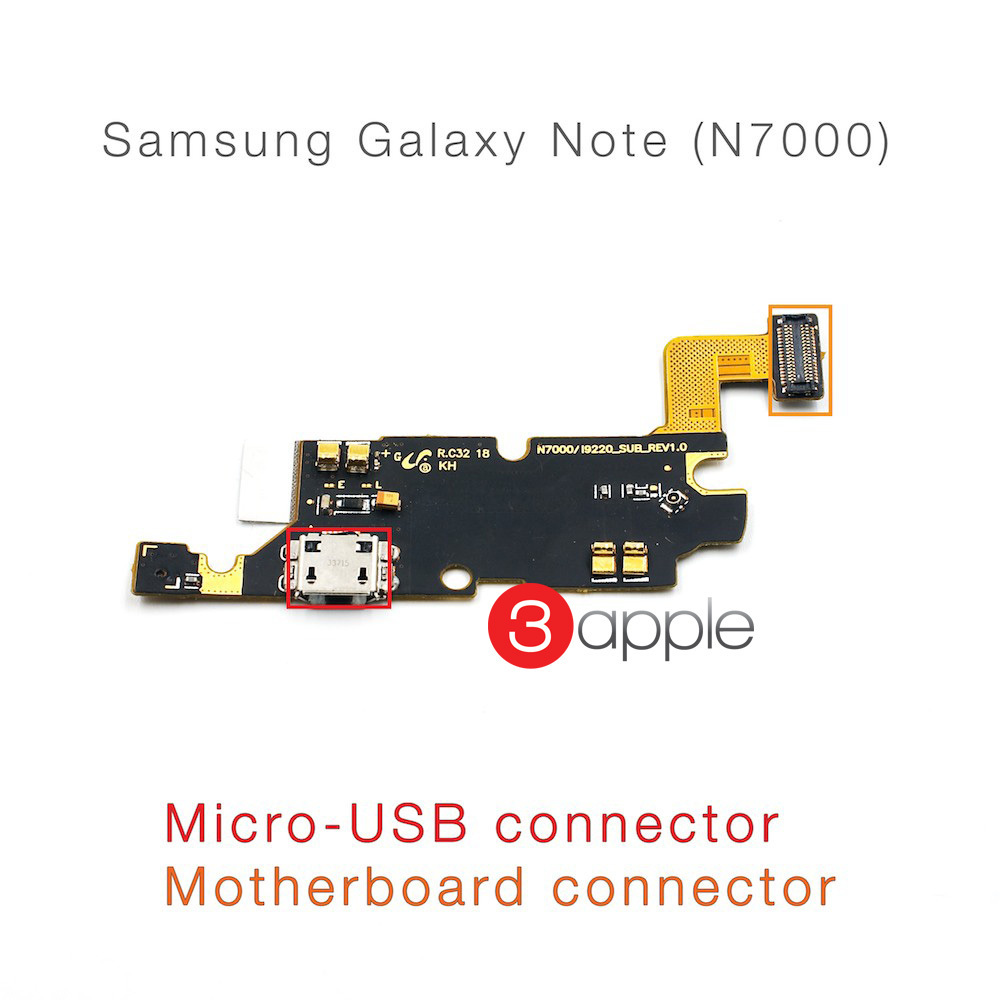 100% original cell phone parts Flex Cable For samsung galaxy note n7000 micro usb charging port connector motherboard flex cable Compatible with for samsung galaxy note n7000 cell phone parts Style m