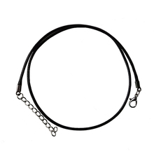 1PCS wholesale 44+5CM fashion black red yellow leather rope necklace Accessories for women men jewelry E0309