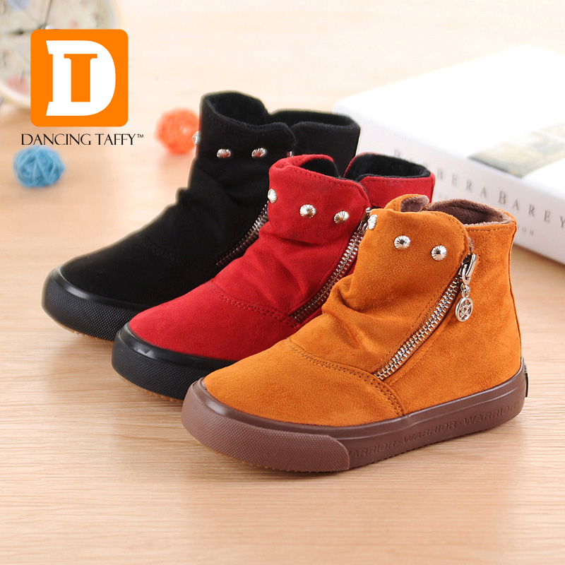 Brand 2015 Autumn Children Shoes Flock Leather Fla...