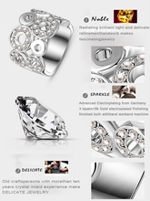 2015 New Design Engagement Rings Platinum Plated Genuine Austrian Crystal SWA Element Round Ring Fashion Jewelry
