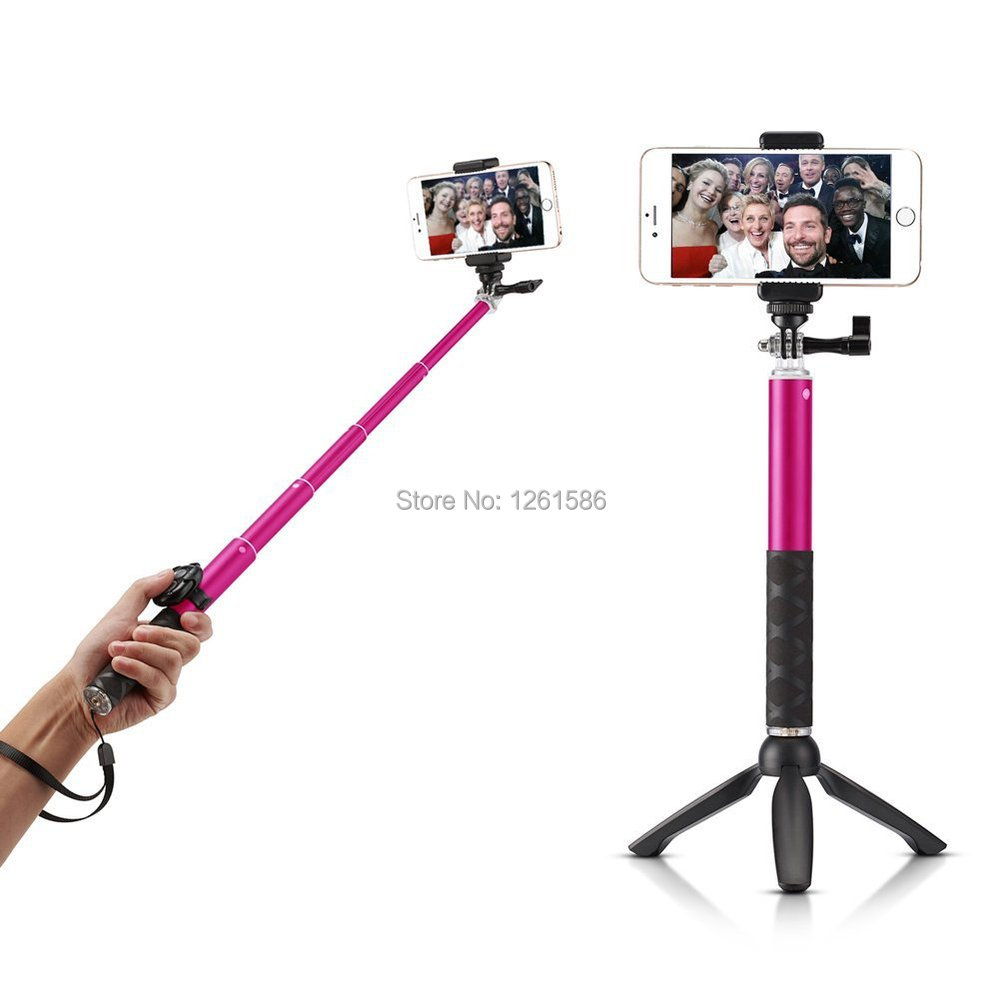 Bluetooth Selfie Stick GoPro Monopod with Tripod Stand