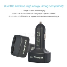 4 in 1 Car Charger Dual 2A 3 1A USB Voltage temperature Current Meter Tester Adapter
