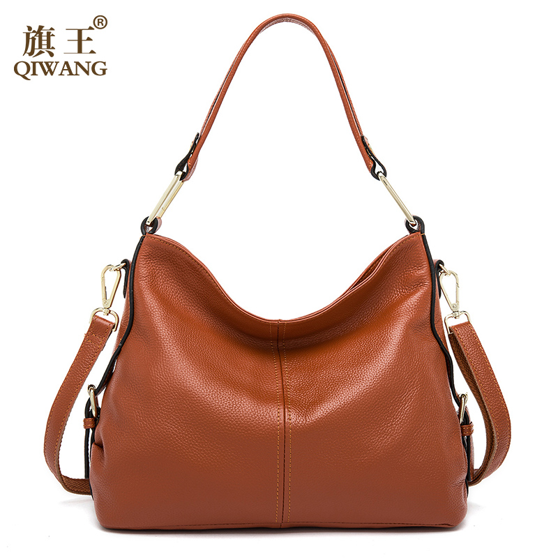 100% Genuine Leather Bag Brand Designer Cowhide Leather Handbags 2016 New HOBO Purse Fasion Lady ...