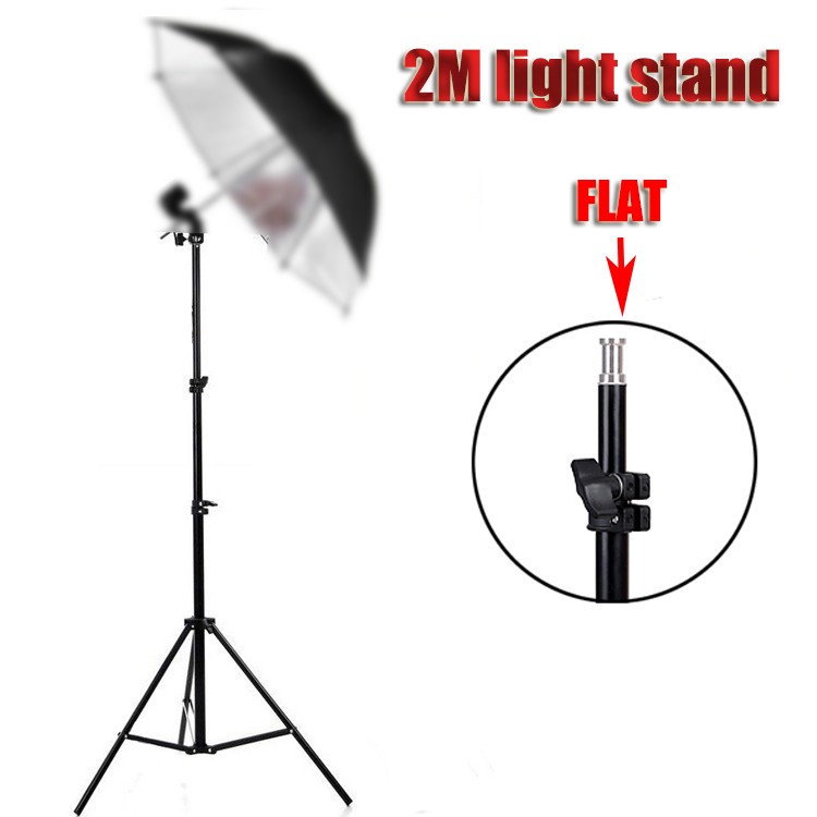 High Quality 2m 6.56ft flat Photography Studio Light Stand Tripod Stand for Camera Photo Studio Soft Box umbrella reflector (5)