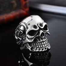 2015 New 1PC Stainless Steel Silver Tone Men’s Skull Biker Ring – Choose Size Rings Unique Jewelry Over $125 Free Express