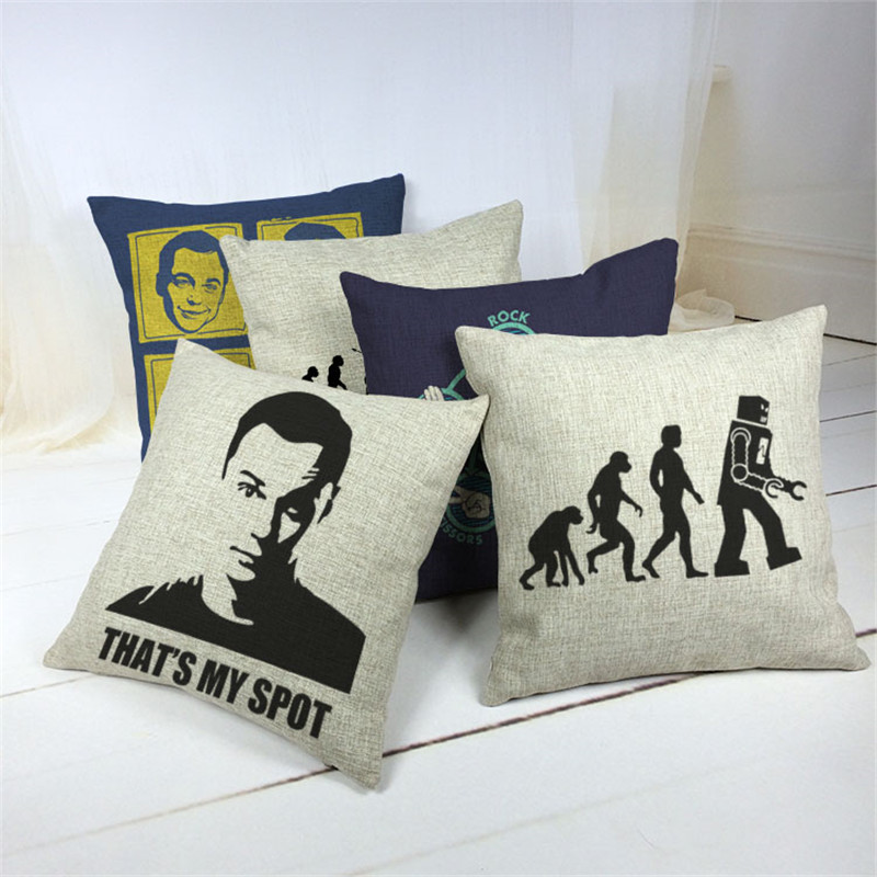 Decorative throw pillows The Big Bang Theory cotton linen cushion cover for sofa home bedding capa de almofadas 45x45cm
