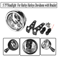 Motos Accessories 5 75 headlight motorcycle 5 3 4 led headlight for Harley 5 3 4