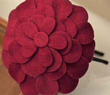 1 PCS Fashion Women Girls Hair Accessory Big Flower Hair Band Cotton Hoop Headband Lady Gift