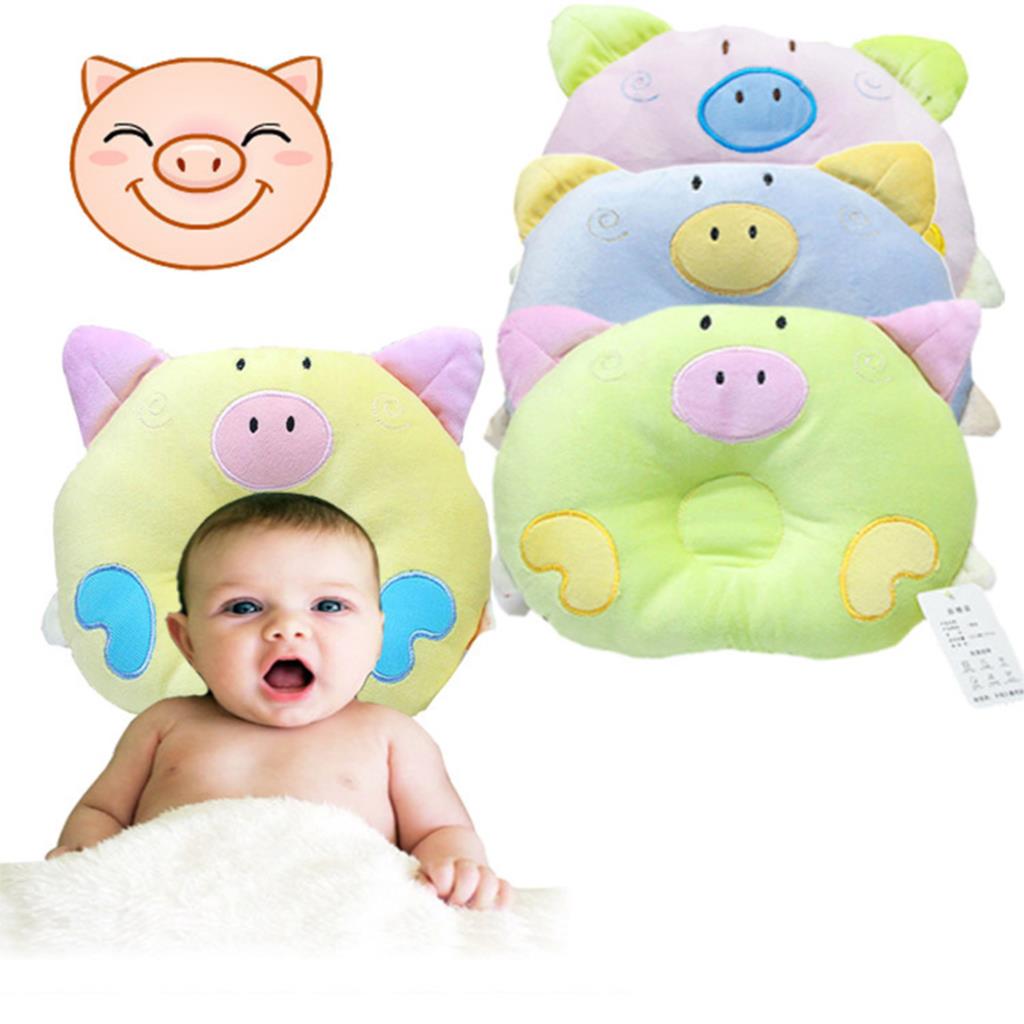 Soft Baby Infant Pillow Bedding Pig Shape Baby Shaping Pillow Newborn Toddler Lovely Bedding Anti-Apnea Cartoon Pillow
