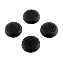 Hot 4x Rubber Silicone Thumbstick Joystick Grips Cover Case For Sony PlayStation 4 PS4 Controllers Black Video Accessories