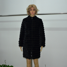 Real fur mink coat jacket women’s long full sleeve three quarter collar and hat winter 2016 new