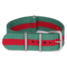 Multicolor ocasional 22 mm militar del ejército reloj banda de la otan correa correa de reloj de Nylon tejida de fibra de 22 mm hebilla