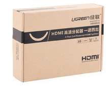 Free Shipping UGreen HD HDMI Switch 1X4 HDMI Distributor Support 3D 1080P For HDTV Projector