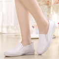 four season Really leather second layer of leather women flat Shoes Casual shoes slip on Women