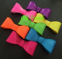 Neon Color 5” Sequin Bows With Clips Hair Bows Clips 20pcs/Lot 7color IN STOCK Free Shipping