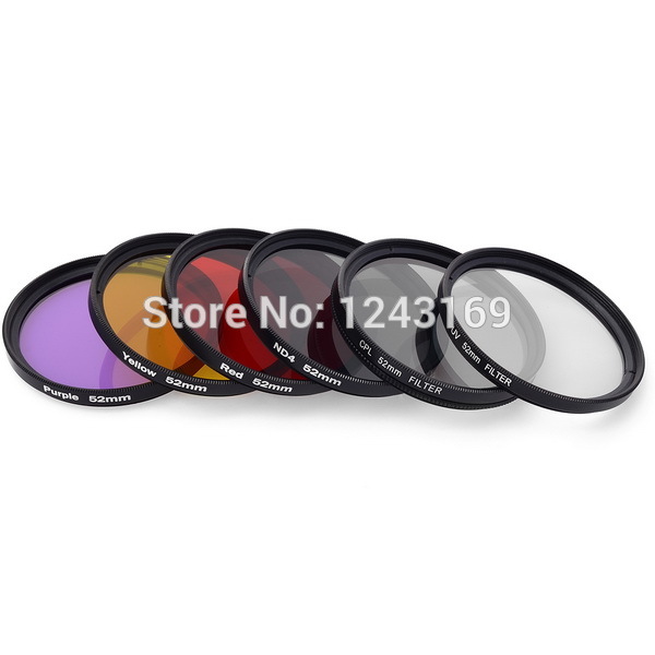 Xcsource 52mm Filters Yellow Purple Red Color Circular Polarizer Lens