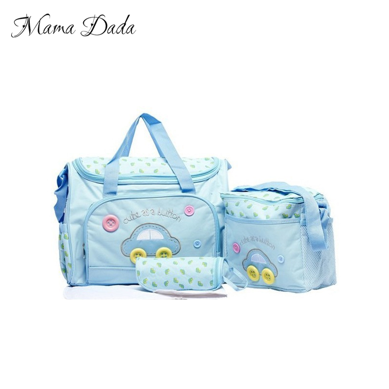 3pcs/Set Mummy Bag Baby Diaper Bags Fashion Car Travel Outdoor Shopping Large Capacity Bag Mummy Mother Denim Shoulder Diagonal