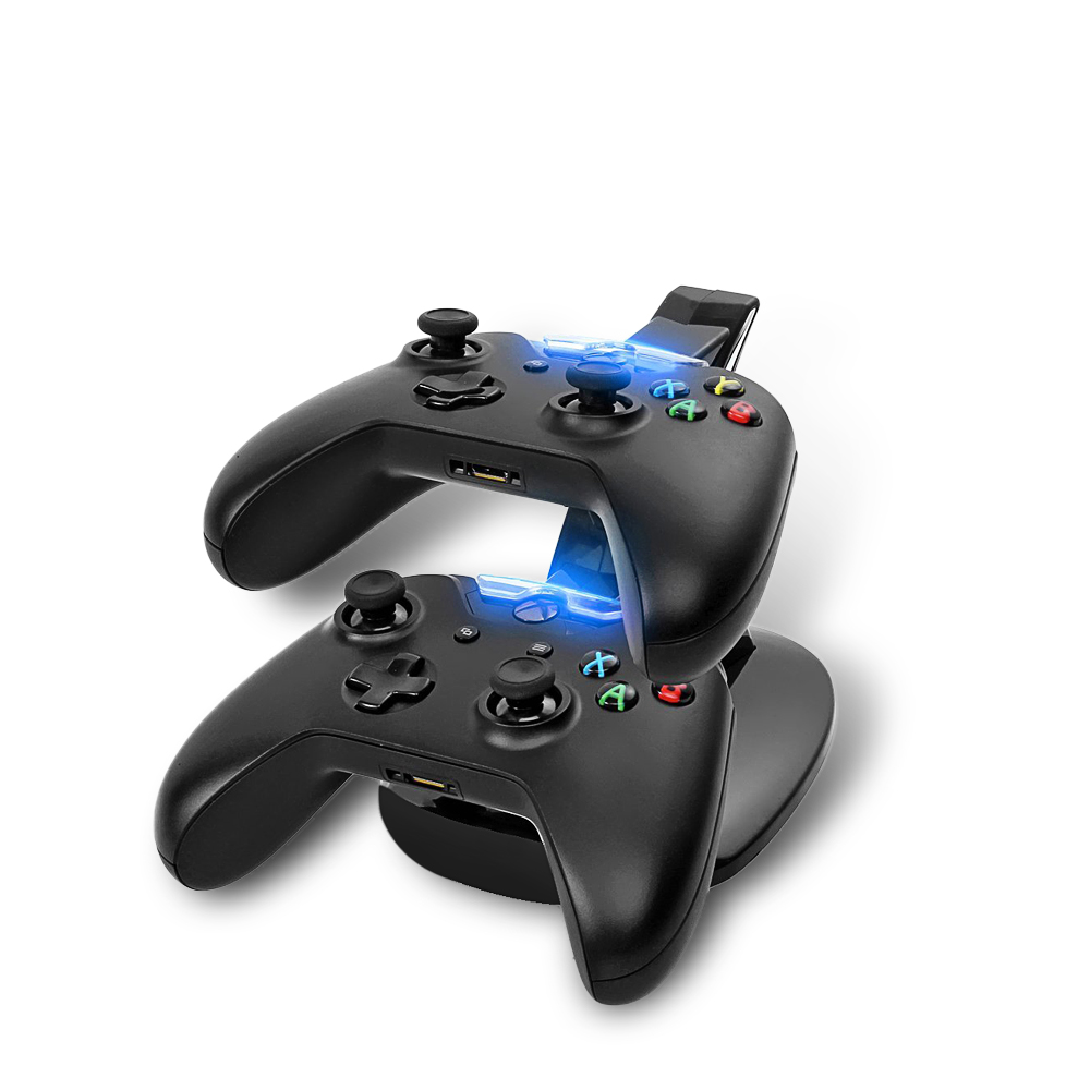 High Quality USB Dual Charger Stand for OIVO XBOX ONE Gamepads Charging Adapter Cradle Gaming Controller /  Handle Charger Black