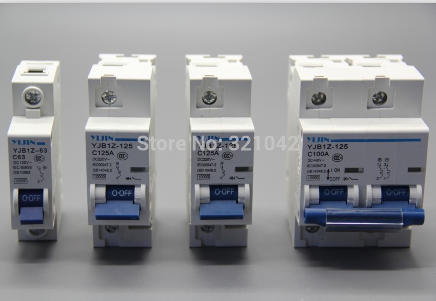 1P 80A 100A 125A 220V DC Circuit Breaker ( DC MCB Mini Circuit breaker )FOR PV ( Solar ) system