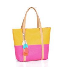 2015 Furly Candy Handbags Designer Brand ladies bags Panelled Orange Bags Women Zipper Pu Leather Shoulder Bag Bolsa Feminina