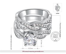 8 25 great SALE G S party jewelry gift Genuine Princess platinum Rings For Women zircon